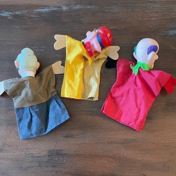 Mr. Roger Neighborhood Vintage Hand Puppets Theater Clown , Jester & Grandma - Picture 2 of 4